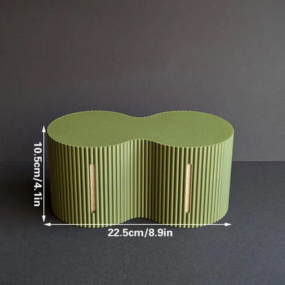 3D-printed toilet paper roll storage box, light green V1195-VYY0053