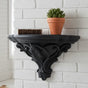 3D Printed Art Nouveau Corner Shelf - Decorative Stand, Black V1195-VYY0055