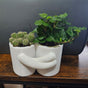 3D Printed Hug Flower Pot - Small Item, Big Heart (White) V1195-VYY0056