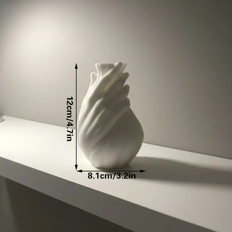 A Gentle Embrace from 3D Printing - White Vase V1195-VYY0060