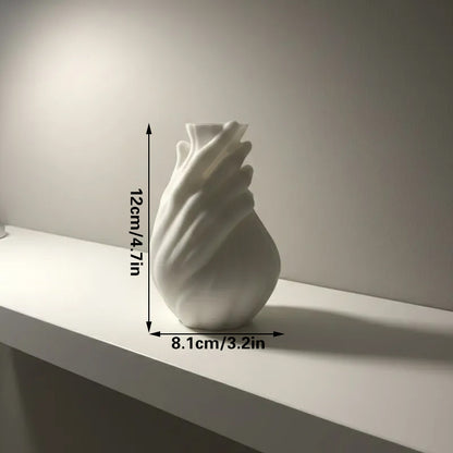 A Gentle Embrace from 3D Printing - White Vase V1195-VYY0060