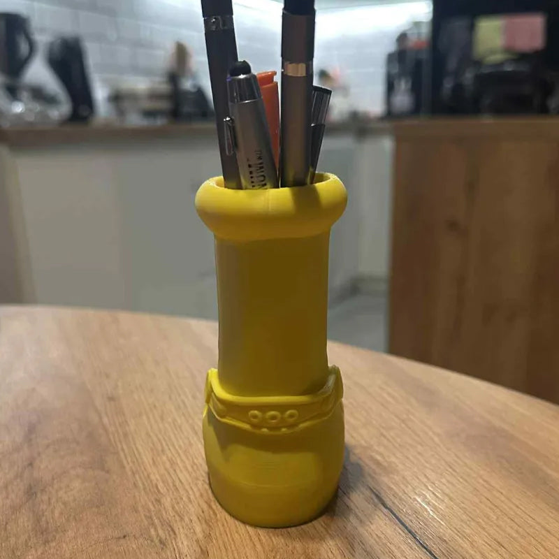 Yellow Crocs Boot Pen Holder - A Fun Desktop Organizer V1195-VYY0063