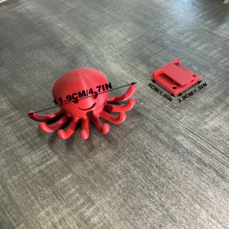 3D Printed Octopus Hook (Red) V1195-VYY0065