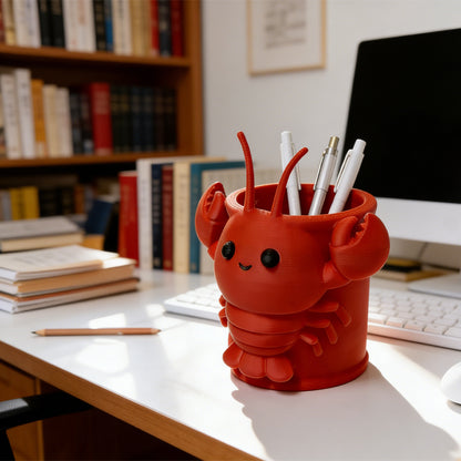 3D Printed Lobster Pen Holder (Red) V1195-VYY0070