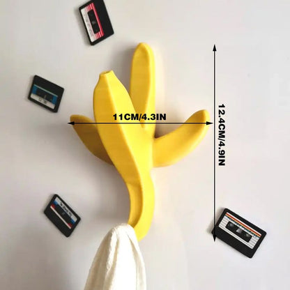 3D-printed banana wall hooks, home decor, yellow. V1195-VYY0086