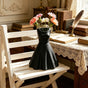 3D printed dress vase, black V1195-VYY0089