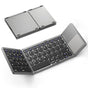 Foldable Bluetooth Keyboard with Touchpad, Wireless Portable Keyboard, Ultra Slim Rechargeable Folding V1197-BG-042501