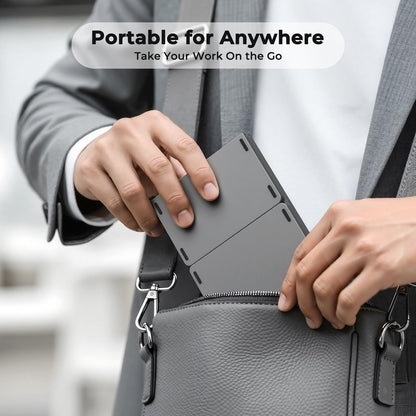 Foldable Bluetooth Keyboard with Touchpad, Wireless Portable Keyboard, Ultra Slim Rechargeable Folding V1197-BG-042502