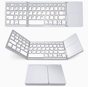 Foldable Bluetooth Keyboard with Touchpad, Wireless Portable Keyboard, Ultra Slim Rechargeable Folding V1197-BG-042503