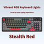 Tri-Mode Wireless Mechanical Keyboard, Bluetooth 5.0/2.4G/USB-C, 96% Layout RGB Backlit Keyboard, Hot V1197-BG-042612