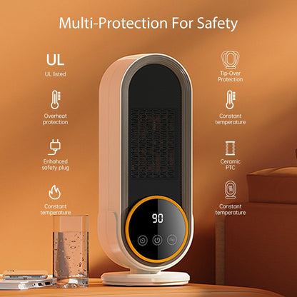 Space Heaters for Indoor Use with Remote, 2s Efficient Heating, Overheat & Tilt Protection, 1200W PTC Ceramic V1197-JD-041901