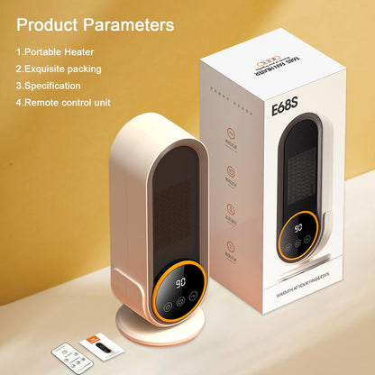 Space Heaters for Indoor Use with Remote, 2s Efficient Heating, Overheat & Tilt Protection, 1200W PTC Ceramic V1197-JD-041901