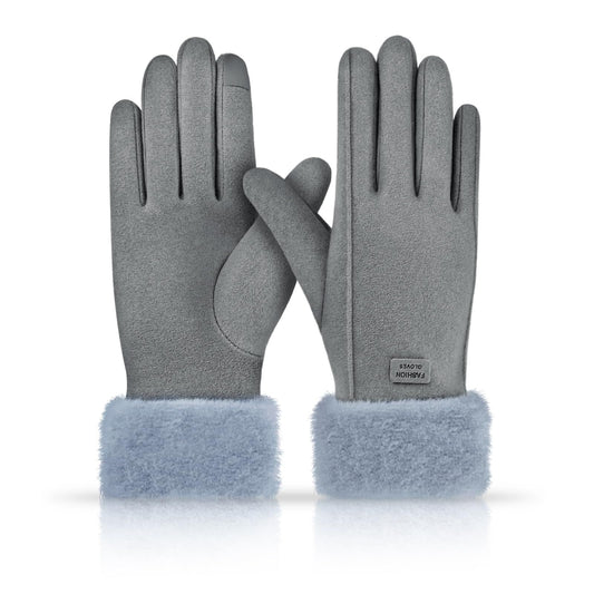 Gloves for Women Girl, Winter Touch Screen, Comfortable and Warm Double-Sided Velvet Lining Thickened Warm V1197-JD-042203