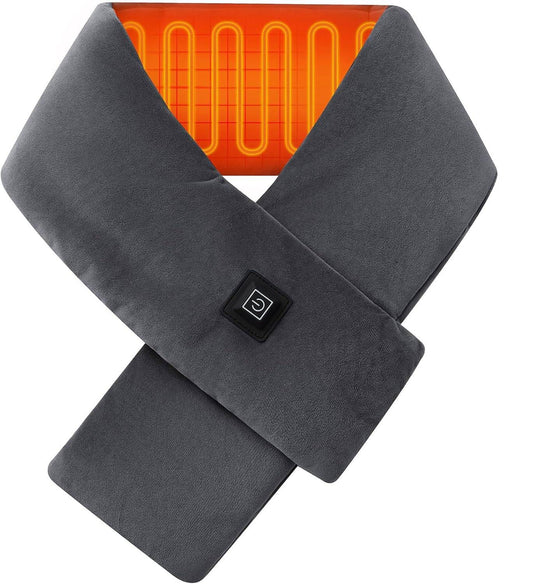 Heated Scarf for Women & Men, Rechargeable Neck Heating Wrap with 3 Heat Settings, Portable Electric Neck V1197-JD-042501