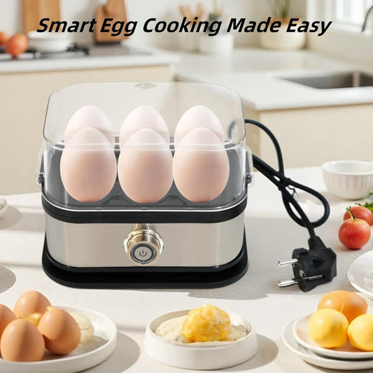 Smart Egg Cooker with Auto Shut, Multi-function Rapid Eggs Cooker Electric 6 Egg Capacity, Hard Boiled, V1197-JD-1104