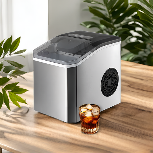Ice Maker Countertop, Portable Ice Machine with Carry Handle, 26.5lbs Per Day, 9 Cubes in 6 Mins, V1197-JD-1215