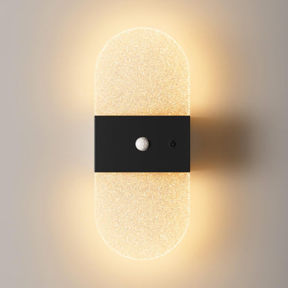 Rechargeable Motion Sensor Night Light, Wall Mounted LED Lamp with Magnetic Base, 3 Color Temperatures, 12 Hour Always-On Mode, 60 Day Sensing Mode, No Wiring Required (White Oval)