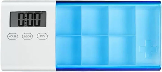 7-Day Smart Pill Organizer with Timer & Alarm - Intelligent Medication Reminder Box with Vibration, Beep V1197-RY-052002