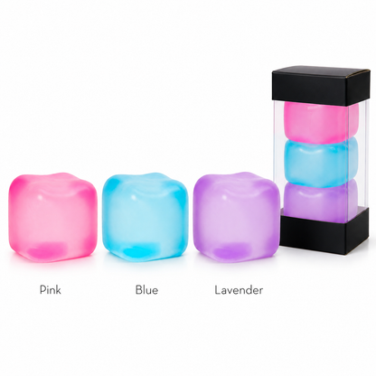 Blue Stress Cube Fidget Squishy Slow Rising Sensory Stress Ball, Calming Squeeze Toy for Stress Relief and V1197-RY-052202
