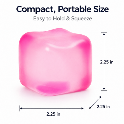 Blue Stress Cube Fidget Squishy Slow Rising Sensory Stress Ball, Calming Squeeze Toy for Stress Relief and V1197-RY-052202