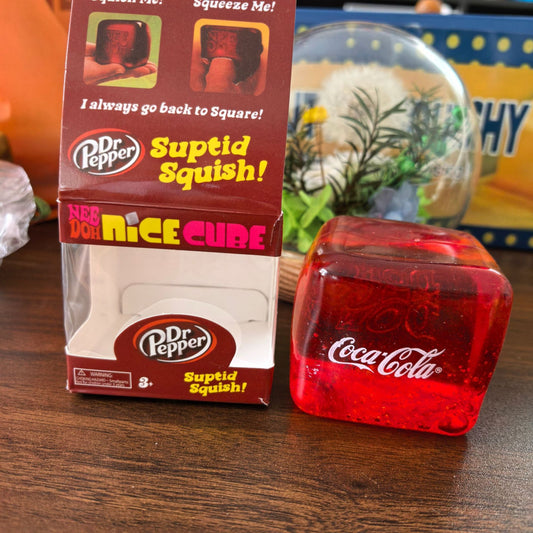 Cola Red Stress Cube Fidget Squishy Slow Rising Squeeze Toy, Fun Sensory Stress Ball for Kids Adults Teens V1197-RY-052204