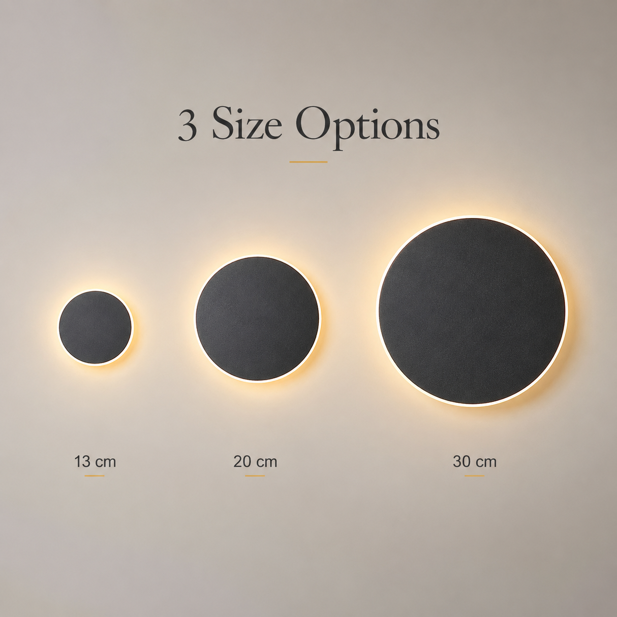 Magnetic Round Wall Lamp 13cm White, 7W Rechargeable LED Wall Sconce with Motion Sensor, 3-Color Light, V1197-RY-052307