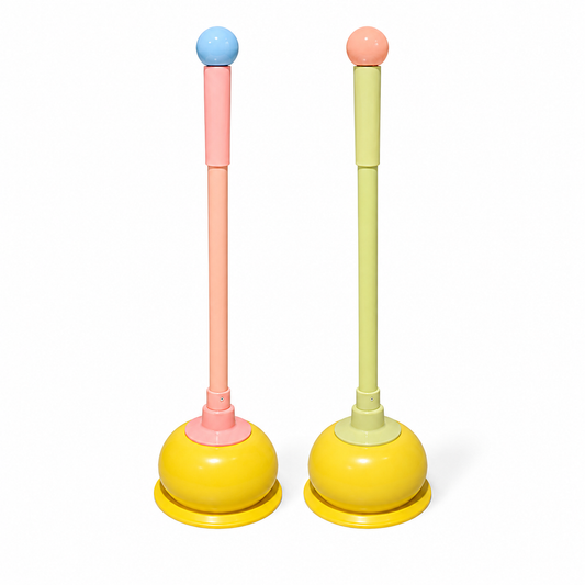 Toilet Plunger, Long Handle Bathroom Plunger with Strong Suction Cup, Non-Scratch Drain Plunger for Toilet, V1197-RY-052402
