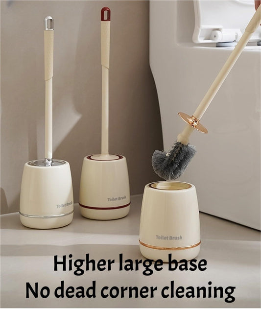 Toilet Brush with Holder Gold, Stylish Bathroom Toilet Cleaner Brush Set with Long Handle and Storage Holder V1197-RY-052503