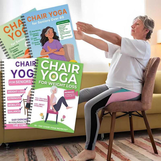 Chair Yoga for Seniors Over 60 - 30-Day Weight Loss & Toning Guide, 15-Min Daily Routine, Illustrated Poses & V1197-WJ-260415