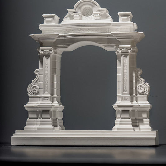 Miniature Roman Arch Model - Handcrafted Plaster Architectural Decor for Bookshelf, Desk & Home Display V1199-DT-TB-SG002