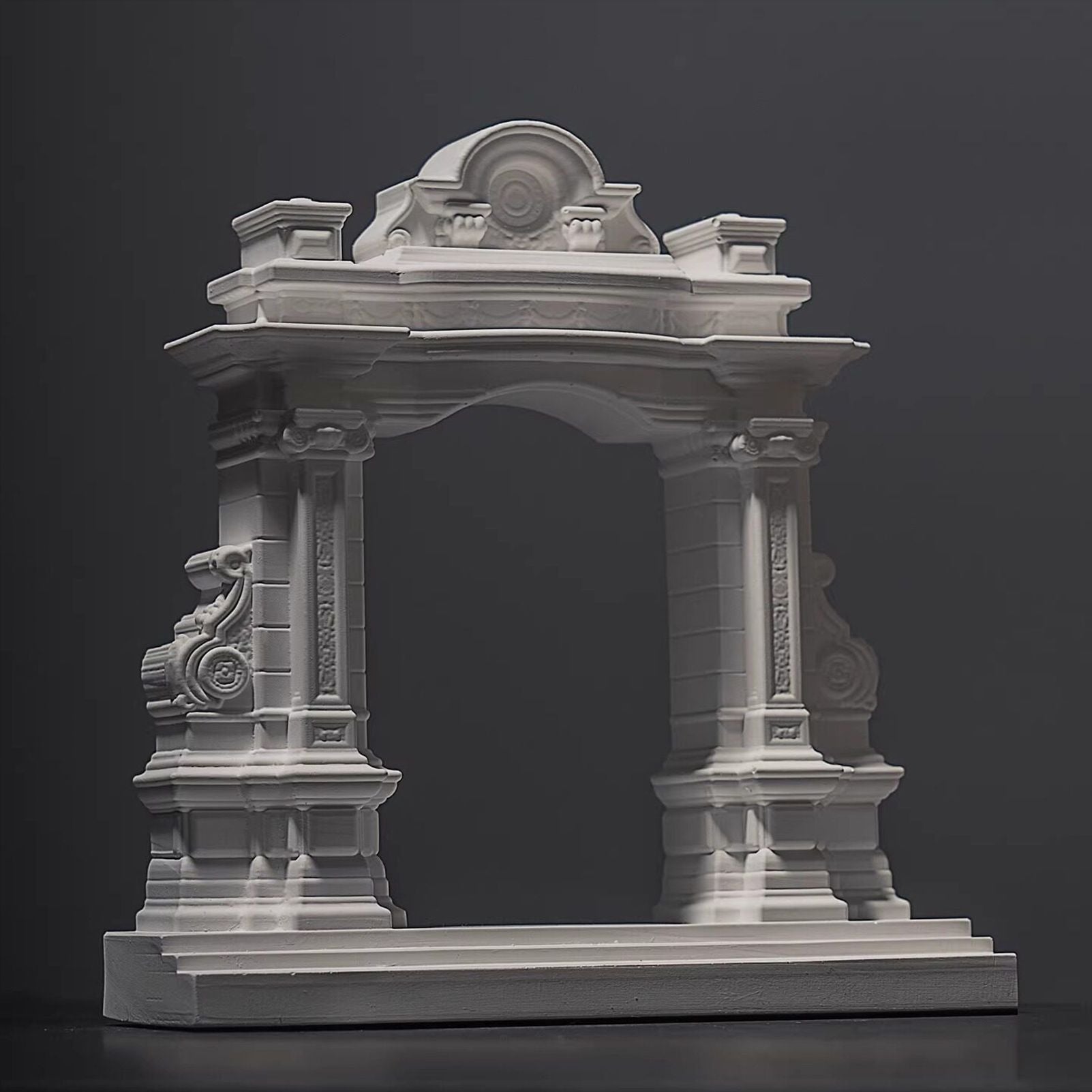 Miniature Roman Arch Model - Handcrafted Plaster Architectural Decor for Bookshelf, Desk & Home Display V1199-DT-TB-SG002