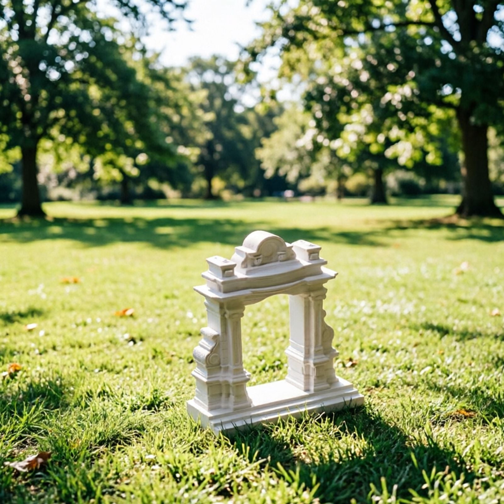 Miniature Roman Arch Model - Handcrafted Plaster Architectural Decor for Bookshelf, Desk & Home Display V1199-DT-TB-SG002