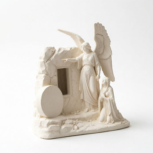 Praying Angel Statue with Open Wings - Religious Figurine Depicting Angel in Prayer, Spiritual Home Decor V1199-DT-TB-SG006