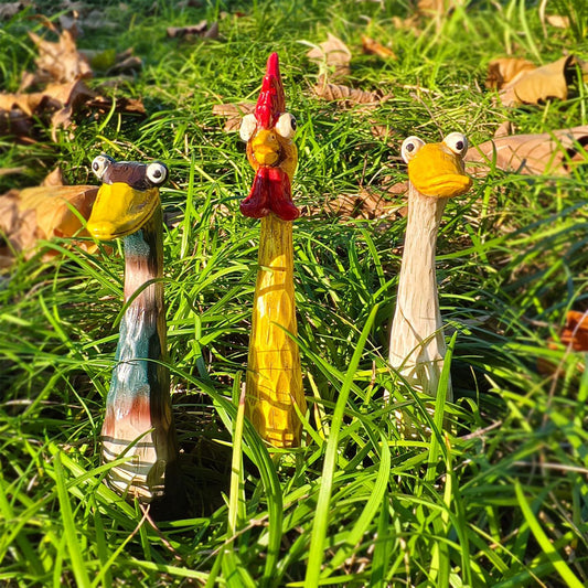 Outdoor Garden Deco Goose Resin Animal Statues, Fun Lawn Ornaments for Farmhouse or Microlandscape Design, V1199-DT-TB-SG019E