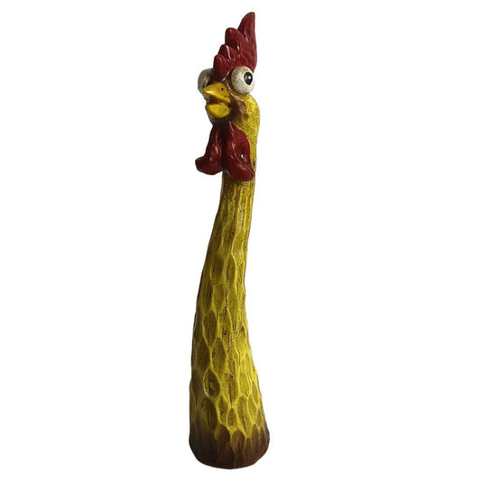 Outdoor Garden Decor Chicken Resin Animal Statues, Fun Lawn Ornaments for Farmhouse or Microlandscape Design, V1199-DT-TB-SG019J