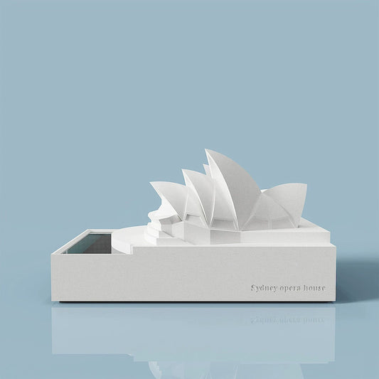 Sydney Opera House Concrete Model - Modern Architectural Sculpture Desktop Decor, Minimalist Cement Statue V1199-DT-TB-SN001