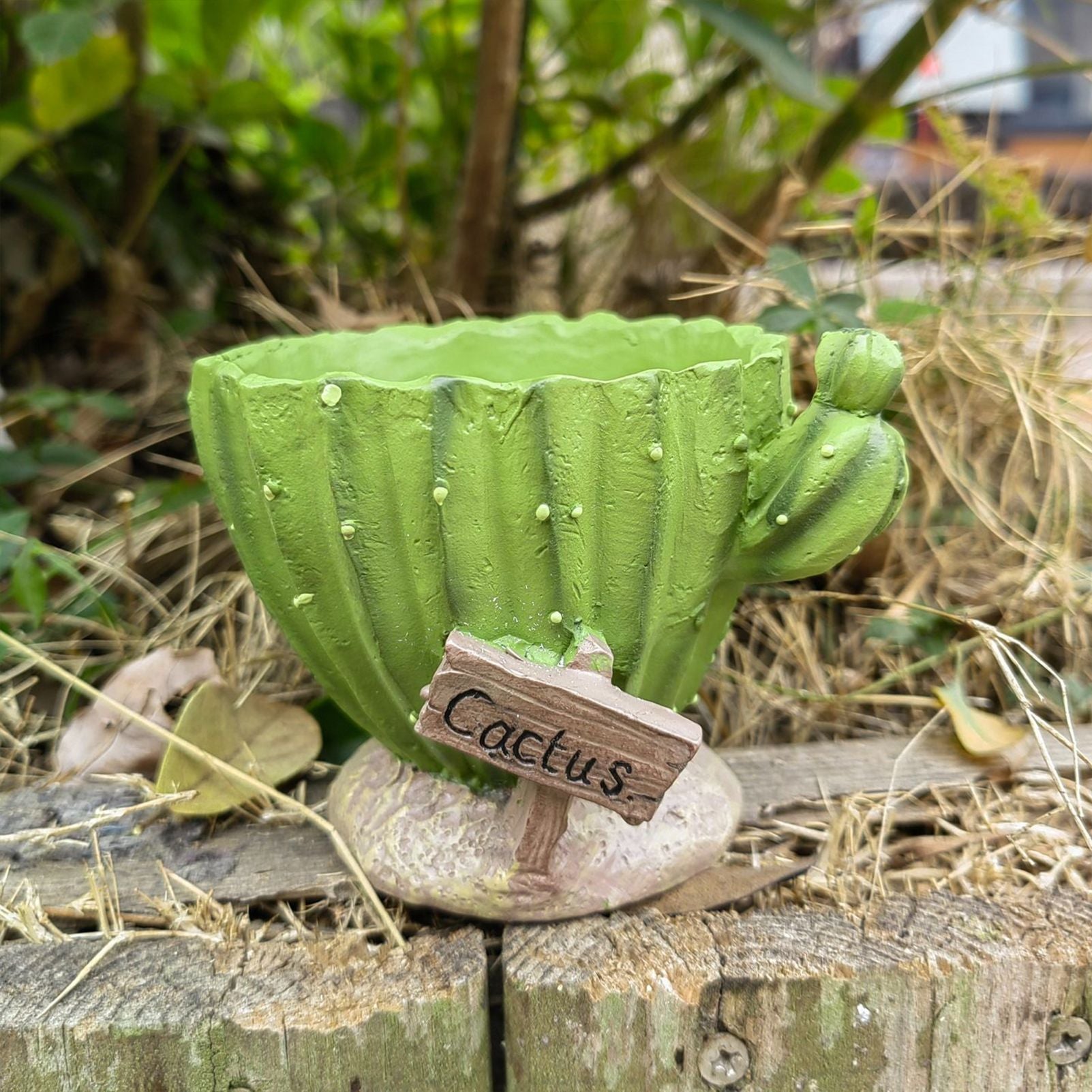 Cactu-Shaped Resin Planter - Mini Multi-Opening Flower Pot for Desktop, Garden, Office Decor, Unique Gift for V1199-DT-TB-SZ002
