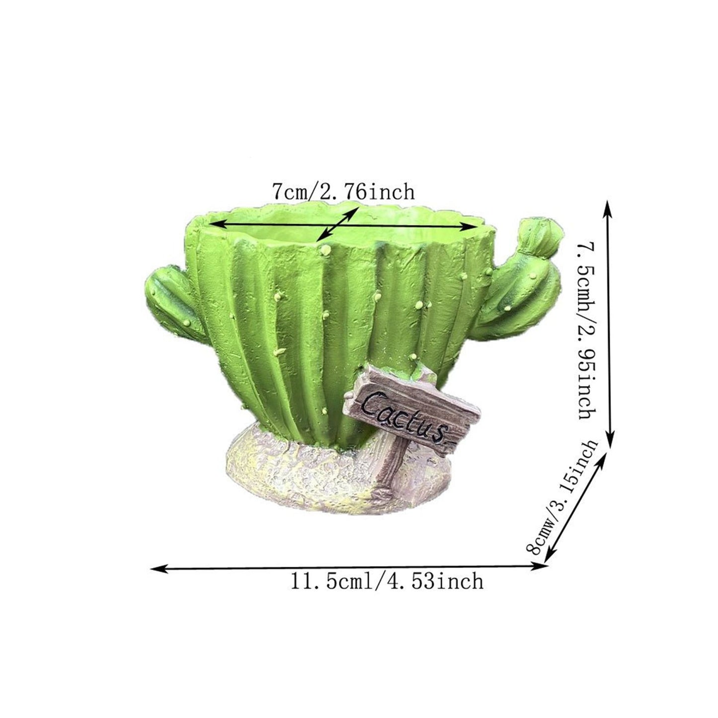 Cactu-Shaped Resin Planter - Mini Multi-Opening Flower Pot for Desktop, Garden, Office Decor, Unique Gift for V1199-DT-TB-SZ002