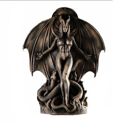 Lilith Inanna Goddess Statue - Gothic Resin Figurine, Halloween Home Decor V1199-DT-TB-SZ015