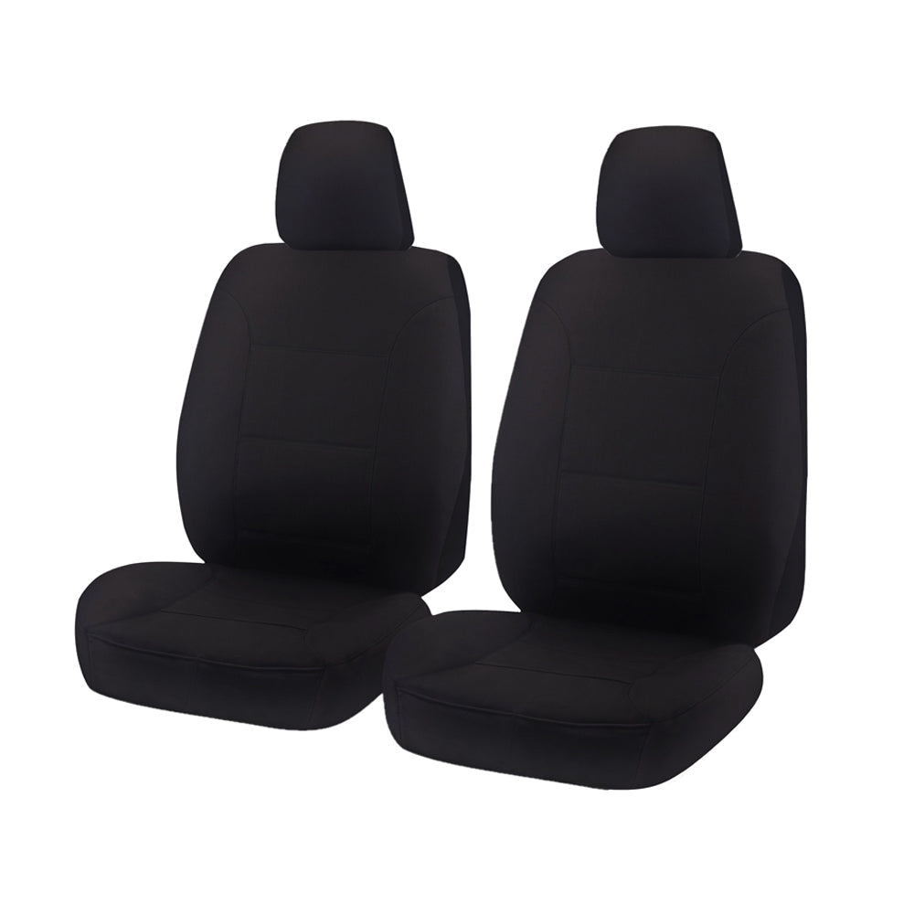 Seat Covers for ISUZU D-MAX 06/2012 - ON DUAL CAB CHASSIS UTILITY FRONT 2X BUCKETS BLACK ALL TERRAIN V121-ALTMDMX704