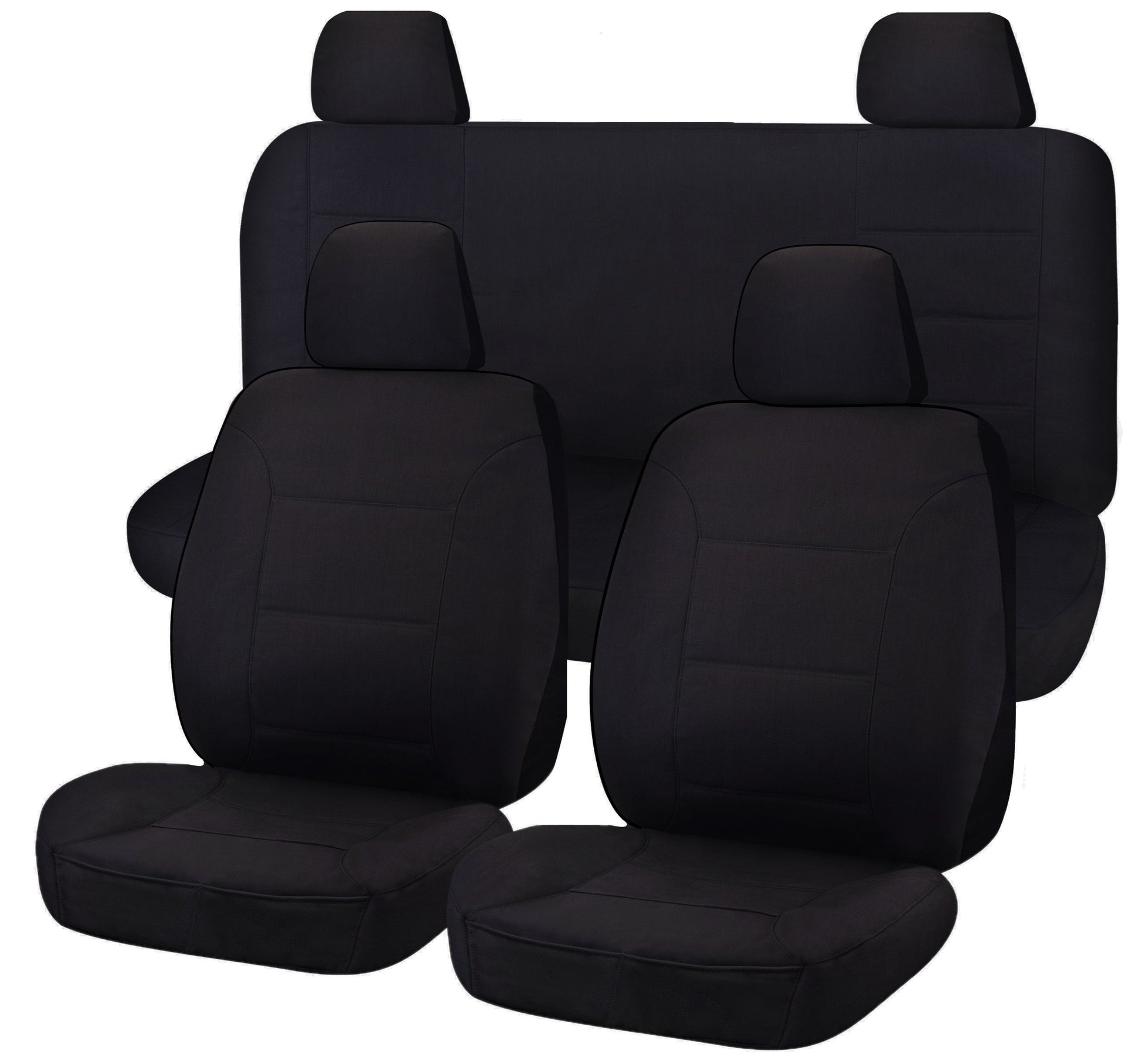 Seat Covers for NISSAN NAVARA D23 SERIES 3 NP300 11/2017 - 11/2020 DUAL CAB FR BLACK ALL TERRAIN V121-ALTMNAV1604