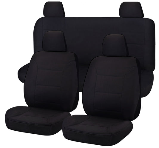 Seat Covers for NISSAN NAVARA D23 SERIES 3 NP300 11/2017 - 11/2020 DUAL CAB FR BLACK ALL TERRAIN V121-ALTMNAV1604