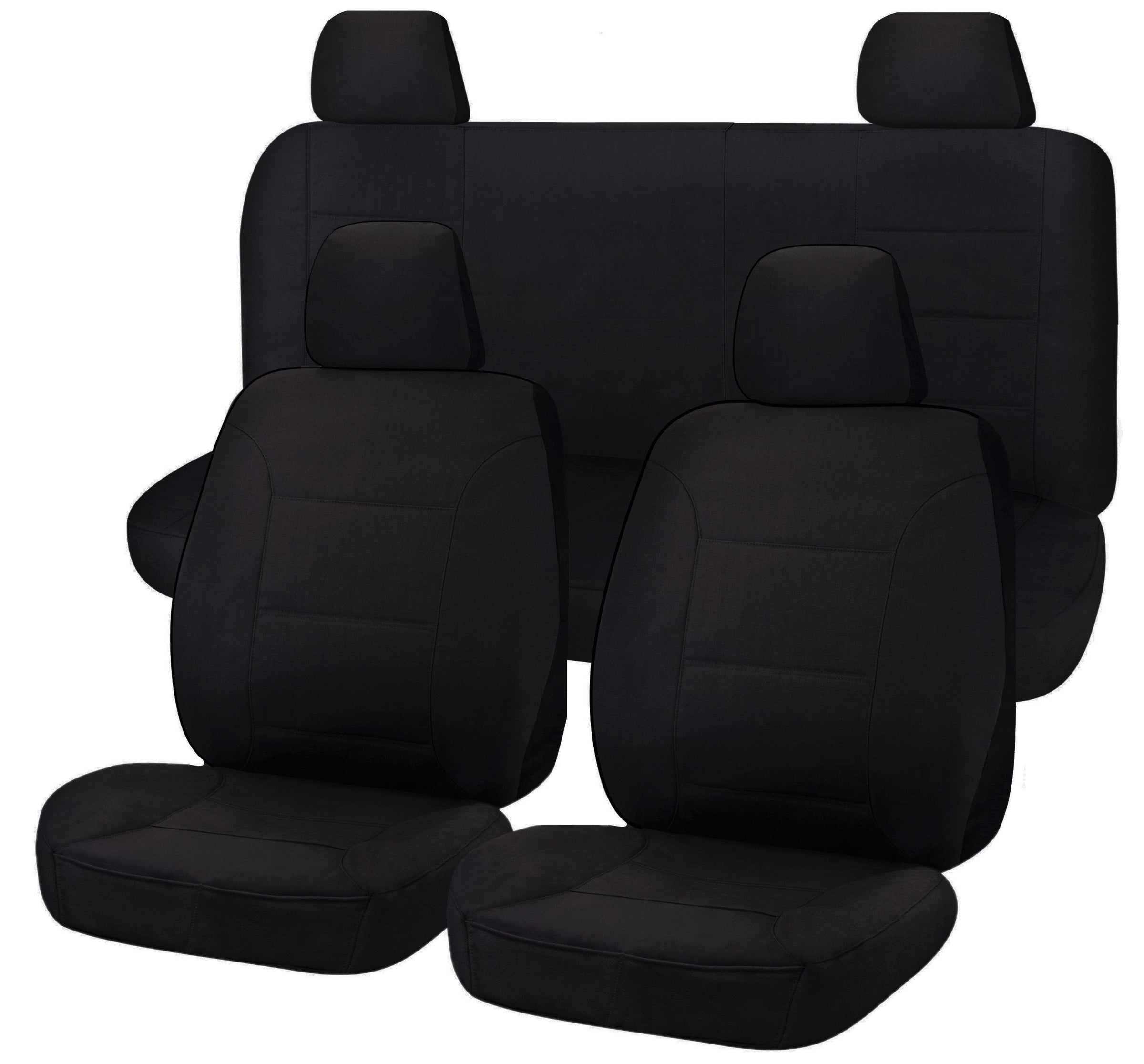 Seat Covers for NISSAN NAVARA D40 01/2006 - 02/2015 DUAL CAB UTILITY FR BLACK ALL TERRAIN V121-ALTMNAV204