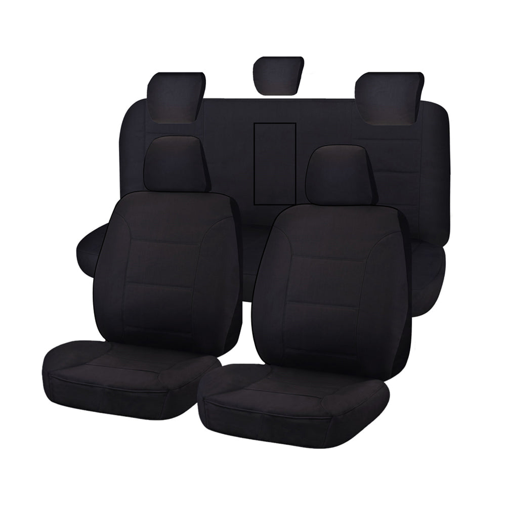 Seat Covers for ISUZU D-MAX 06/2012 - 06/2020 DUAL CAB CHASSIS UTILITY FR BLACK CHALLENGER V121-CHTMDMX604