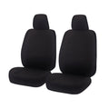 Seat Covers for ISUZU D-MAX 06/2012 - 06/2020 DUAL CAB CHASSIS UTILITY FRONT 2X BUCKETS BLACK CHALLENGER V121-CHTMDMX704