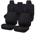 Seat Covers for TOYOTA HILUX 08/2015 - ON DUAL CAB UTILITY FR 40/60 SPLIT BASE WITH A/REST BLACK CHALLENGER V121-CHTMHIL1004