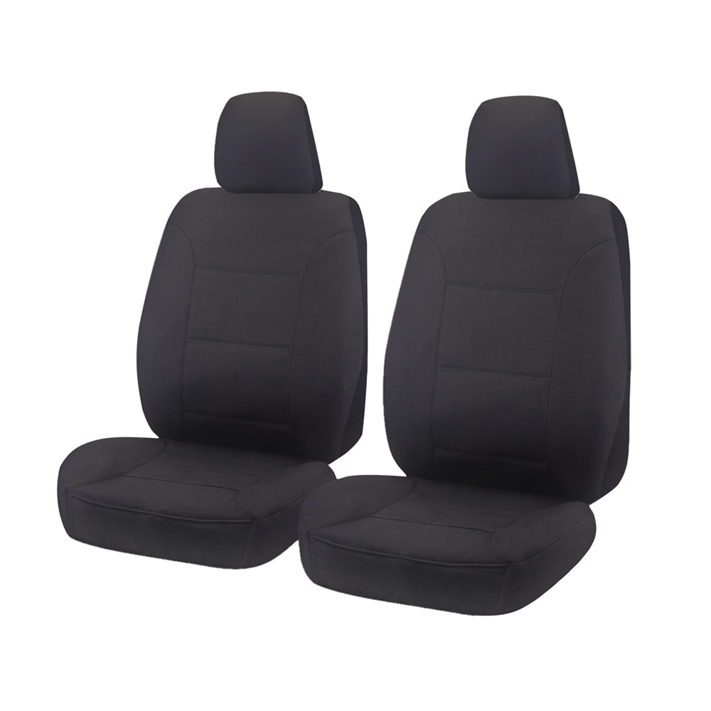 Seat Covers for TOYOTA LANDCRUISER 70 SERIES VDJ 05/2008 - ON SINGLE / DUAL CAB FRONT 2X BUCKETS CHARCOAL V121-CHTMLC308
