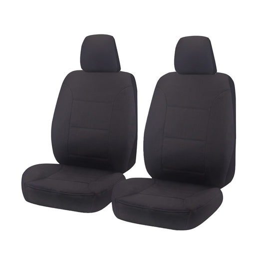 Seat Covers for TOYOTA LANDCRUISER 70 SERIES VDJ 05/2008 - ON SINGLE / DUAL CAB FRONT 2X BUCKETS CHARCOAL V121-CHTMLC308