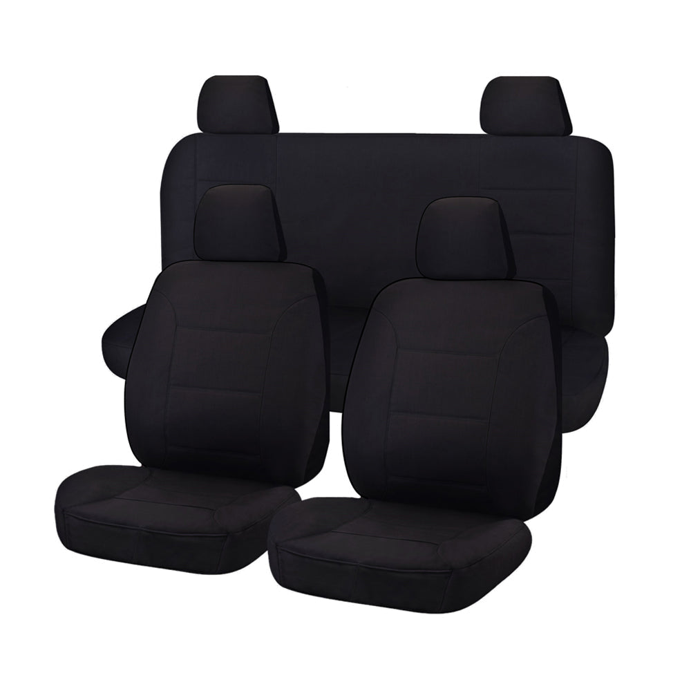 Seat Covers for NISSAN NAVARA D23 SERIES 3 NP300 11/2017 -11/ 2020 DUAL CAB FR BLACK CHALLENGER V121-CHTMNAV1604