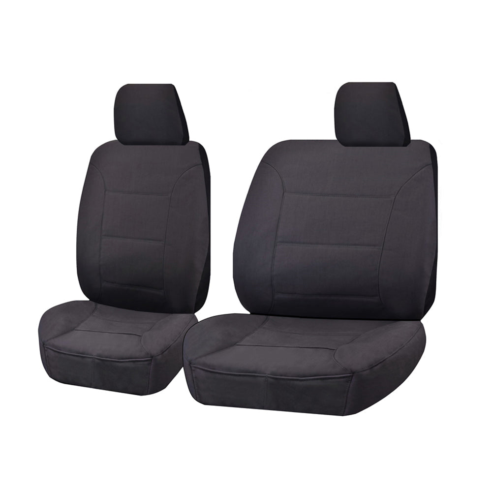 Seat Covers for NISSAN PATROL Y61 GQ-GU SERIES 1999 - 2016 SINGLE CAB CHASSIS FRONT BUCKET + _ BENCH CHARCOAL V121-CHTMPAT108